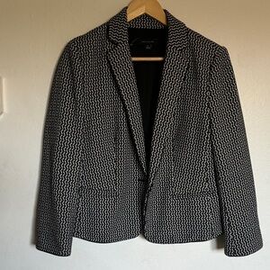 Ann Taylor Newbury Women's Blazer Women's in Geo Black & White US Size 10